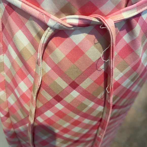 Tristan Pink Checkered Wrap Dress - Picture 10 of 10